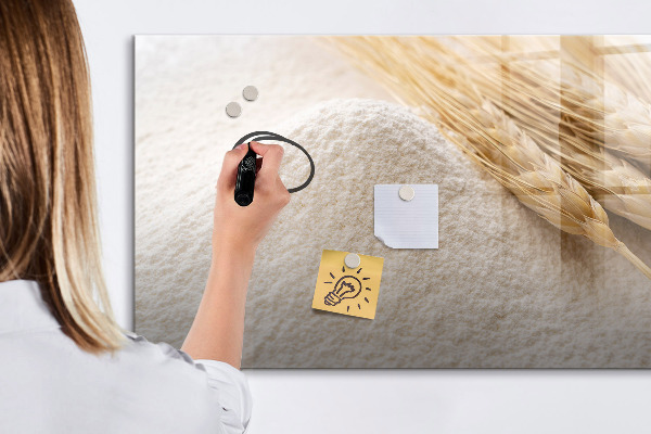 Pizarra magnética de pared con rotulador Tablero magnético para fotos y notas.
