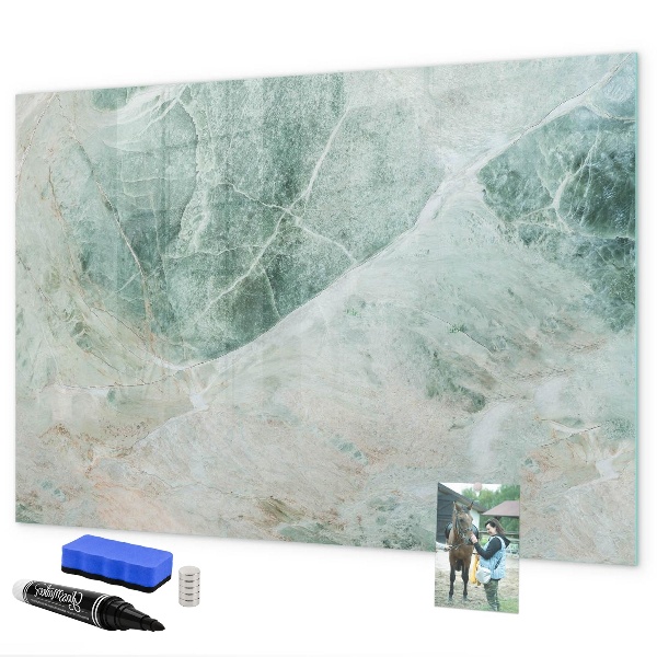 Pizarra magnética de pared con rotulador Tablero moderno para notas y fotos