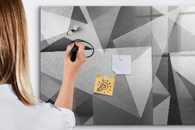 Pizarra magnética de pared con rotulador Tablero moderno para notas y fotos