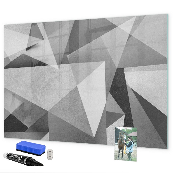 Pizarra magnética de pared con rotulador Tablero moderno para notas y fotos