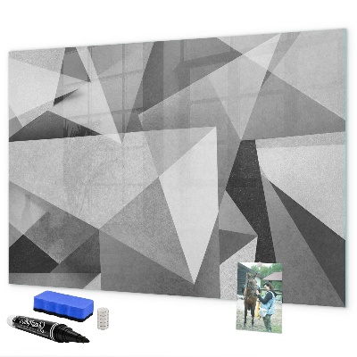 Pizarra magnética de pared con rotulador Tablero moderno para notas y fotos