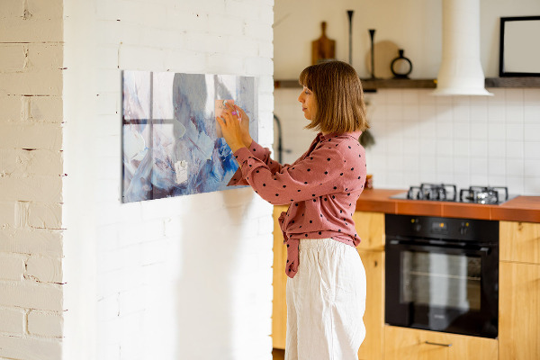 Pizarra magnética de pared con rotulador Tablero de exhibición de fotos creativo