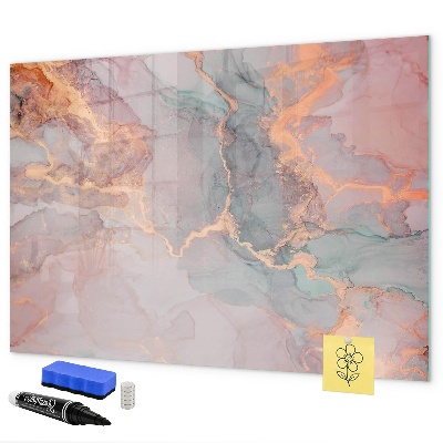 Pizarra borrable de cristal con imanes Un elegante tablero para notas y fotos.