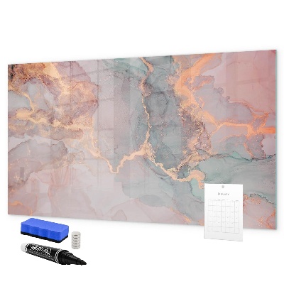 Pizarra borrable de cristal con imanes Un elegante tablero para notas y fotos.