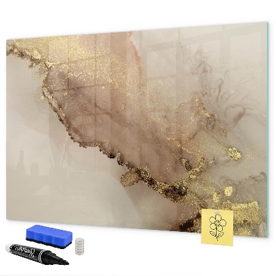 Pizarra magnética de pared con rotulador Tablero moderno para fotos y notas.