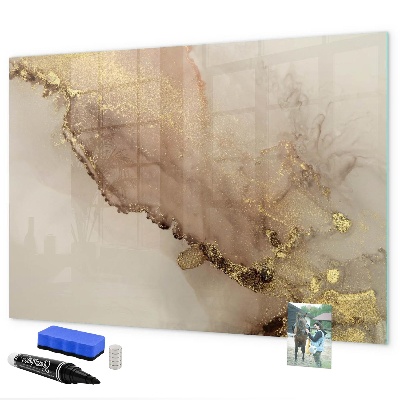 Pizarra magnética de pared con rotulador Tablero moderno para fotos y notas.