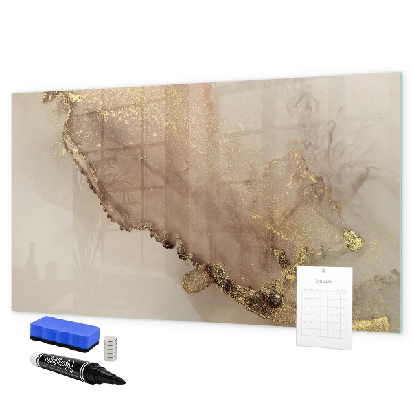 Pizarra magnética de pared con rotulador Tablero moderno para fotos y notas.