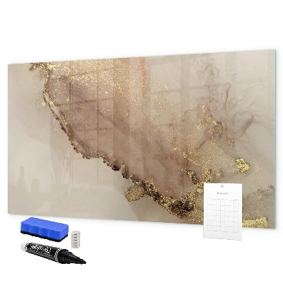 Pizarra magnética de pared con rotulador Tablero moderno para fotos y notas.