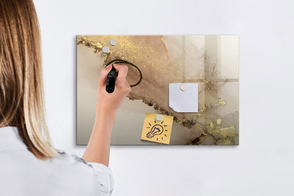 Pizarra magnética de pared con rotulador Tablero moderno para fotos y notas.