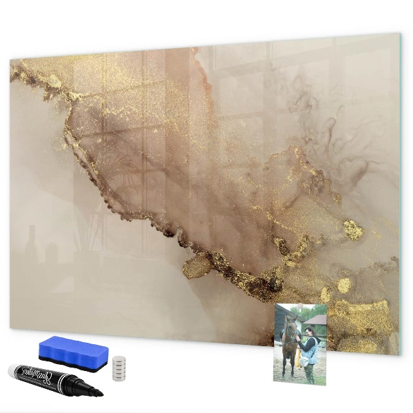Pizarra magnética de pared con rotulador Tablero moderno para fotos y notas.
