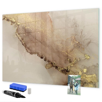 Pizarra magnética de pared con rotulador Tablero moderno para fotos y notas.