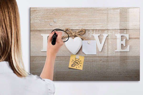 Pizarra magnética de pared con rotulador Amor en fotos y recuerdos