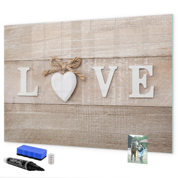 Pizarra magnética de pared con rotulador Amor en fotos y recuerdos