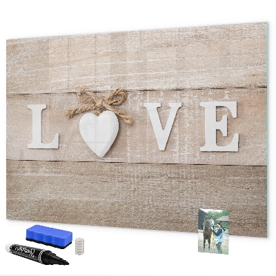 Pizarra magnética de pared con rotulador Amor en fotos y recuerdos