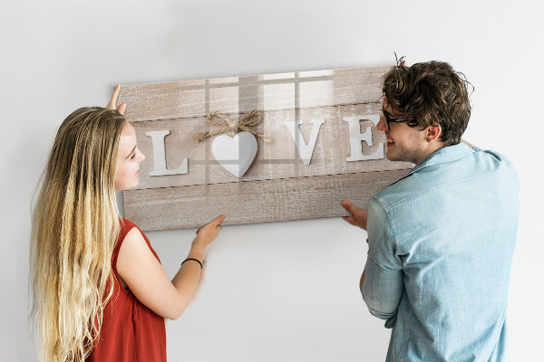 Pizarra magnética de pared con rotulador Amor en fotos y recuerdos