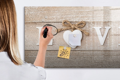 Pizarra magnética de pared con rotulador Amor en fotos y recuerdos