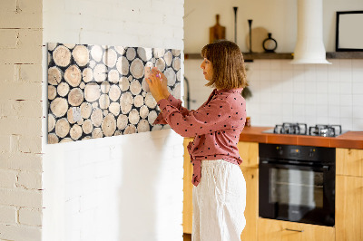Pizarra magnética de pared con rotulador Madera natural en una versión moderna