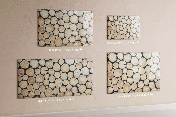 Pizarra magnética de pared con rotulador Madera natural en una versión moderna