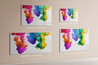 Pizarra magnética de pared con rotulador Nubes coloridas con fotos personales