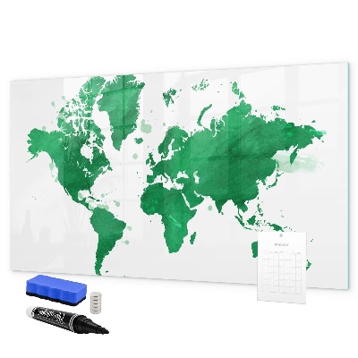 Pizarra borrable de cristal con imanes Mapa interactivo para recuerdos de viaje