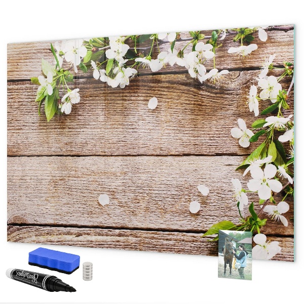 Pizarra magnética de pared con rotulador Tablero creativo para fotos y notas
