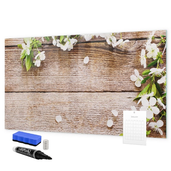 Pizarra magnética de pared con rotulador Tablero creativo para fotos y notas