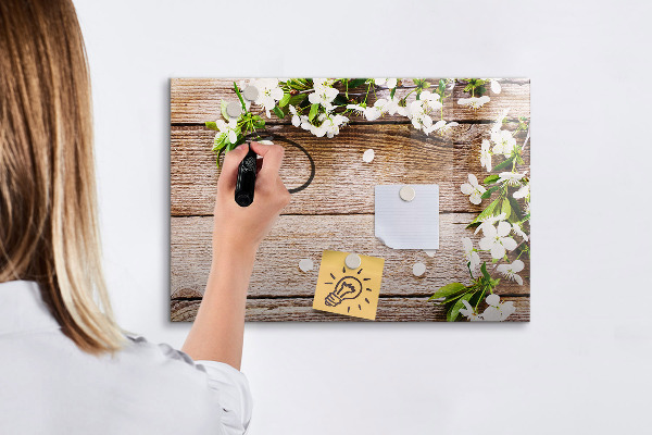 Pizarra magnética de pared con rotulador Tablero creativo para fotos y notas