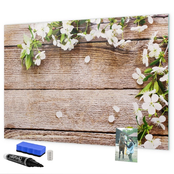 Pizarra magnética de pared con rotulador Tablero creativo para fotos y notas