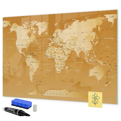 Pizarra magnética de pared con rotulador Planificador de mapas interactivo con fotos