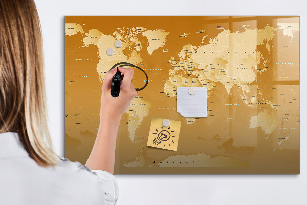 Pizarra magnética de pared con rotulador Planificador de mapas interactivo con fotos