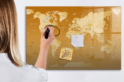 Pizarra magnética de pared con rotulador Planificador de mapas interactivo con fotos