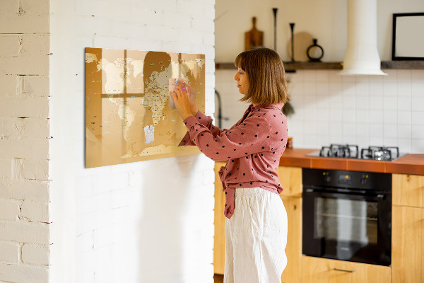 Pizarra magnética de pared con rotulador Planificador de mapas interactivo con fotos