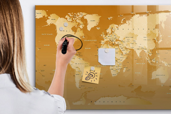 Pizarra magnética de pared con rotulador Planificador de mapas interactivo con fotos