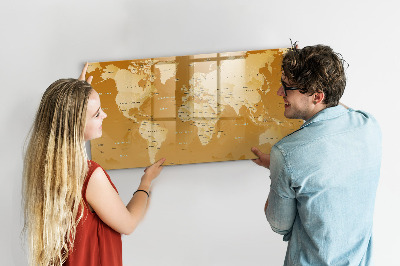 Pizarra magnética de pared con rotulador Planificador de mapas interactivo con fotos