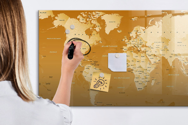 Pizarra magnética de pared con rotulador Planificador de mapas interactivo con fotos