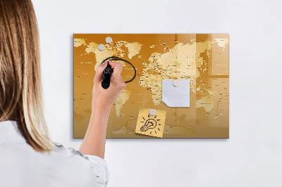 Pizarra magnética de pared con rotulador Planificador de mapas interactivo con fotos