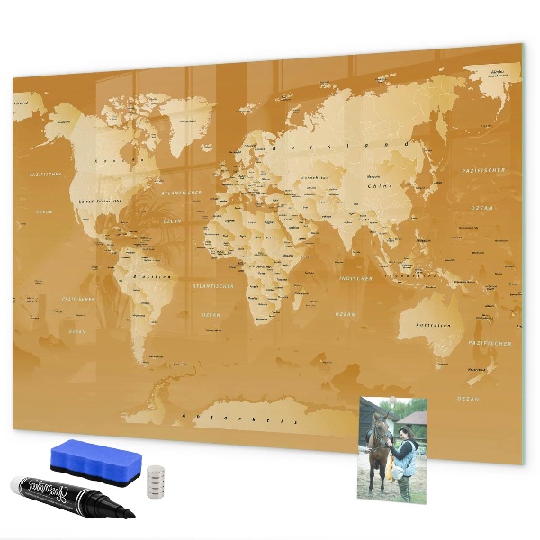 Pizarra magnética de pared con rotulador Planificador de mapas interactivo con fotos