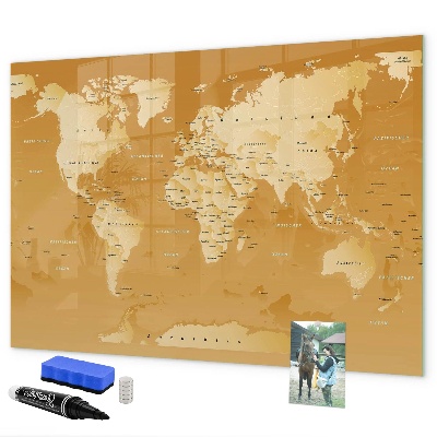 Pizarra magnética de pared con rotulador Planificador de mapas interactivo con fotos