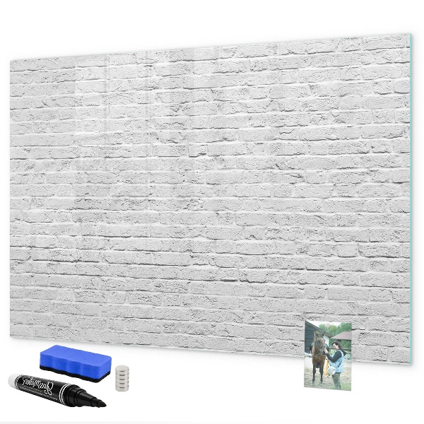 Pizarra borrable de cristal con imanes Un elegante tablero para notas y fotos.