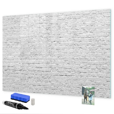 Pizarra borrable de cristal con imanes Un elegante tablero para notas y fotos.