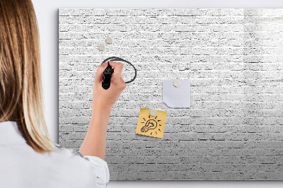 Pizarra borrable de cristal con imanes Un elegante tablero para notas y fotos.