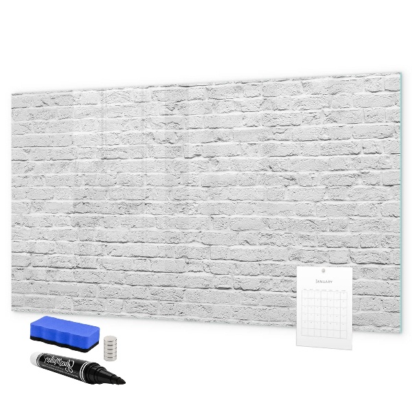 Pizarra borrable de cristal con imanes Un elegante tablero para notas y fotos.