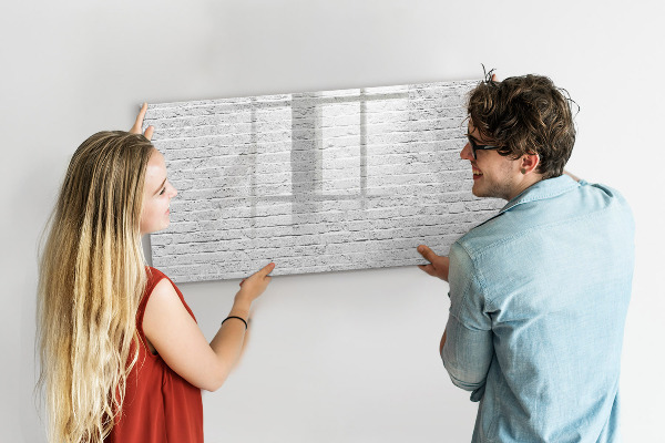 Pizarra borrable de cristal con imanes Un elegante tablero para notas y fotos.
