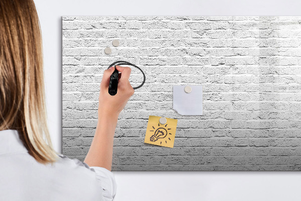 Pizarra borrable de cristal con imanes Un elegante tablero para notas y fotos.