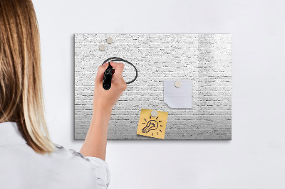 Pizarra borrable de cristal con imanes Un elegante tablero para notas y fotos.