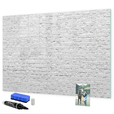 Pizarra borrable de cristal con imanes Un elegante tablero para notas y fotos.