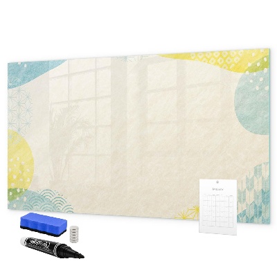 Pizarra magnética de pared con rotulador Un tablero colorido para notas y fotos.