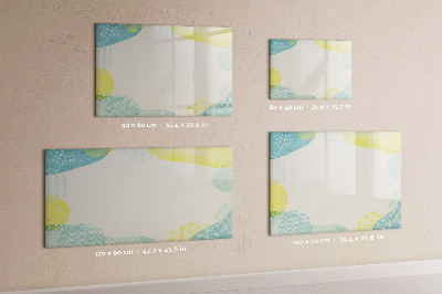 Pizarra magnética de pared con rotulador Un tablero colorido para notas y fotos.