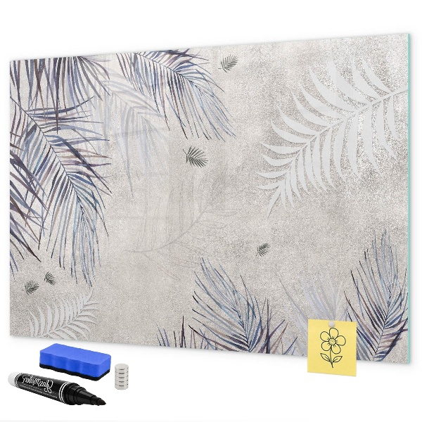 Pizarra borrable de cristal con imanes Un elegante tablero para notas y fotos.