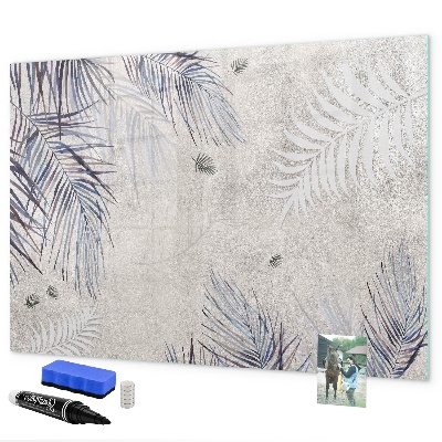 Pizarra borrable de cristal con imanes Un elegante tablero para notas y fotos.